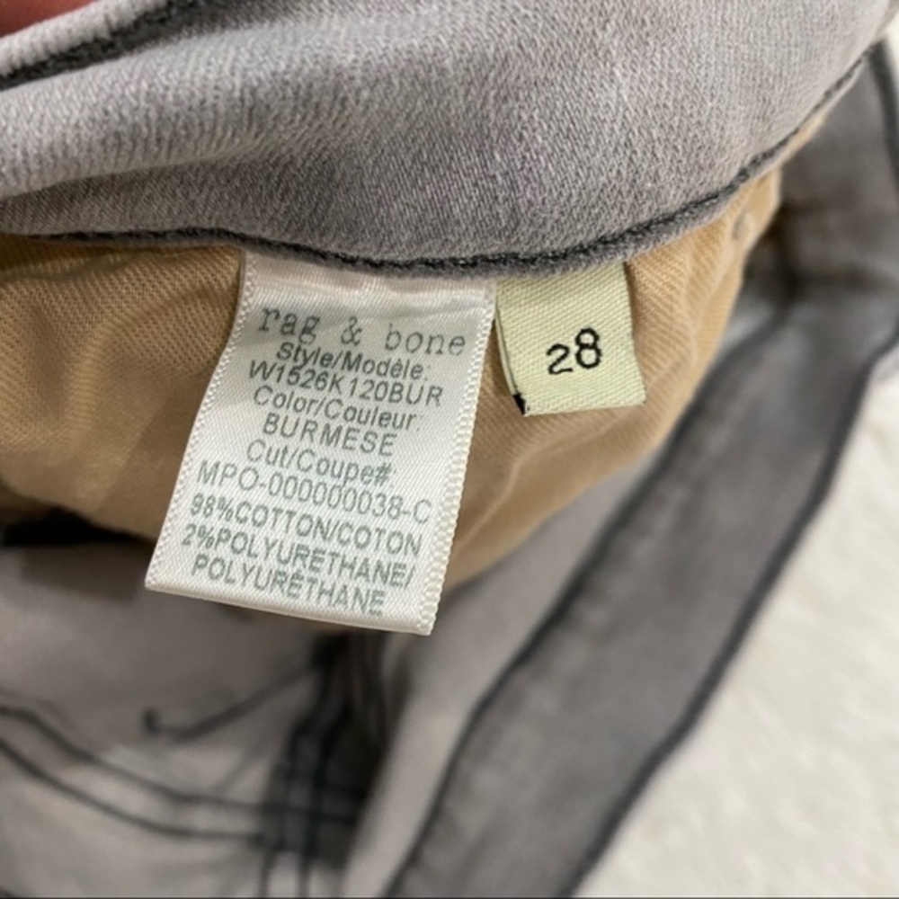 rag & bone Skinny Jeans in Olive Gray - Picture 7 of 14